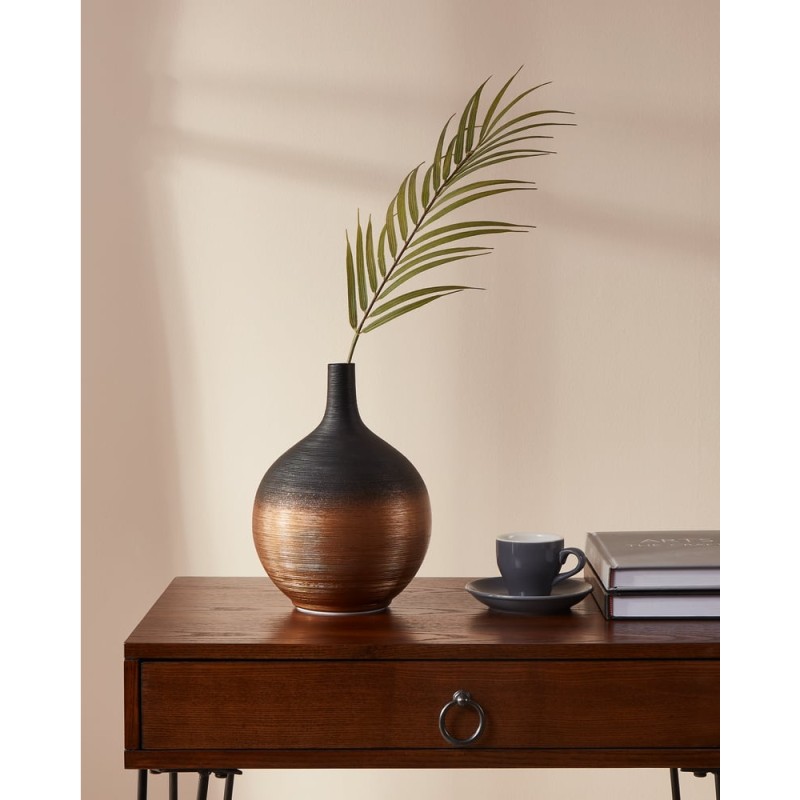 KERAMIKVASE H-220 SW/GOLD SARYKSU