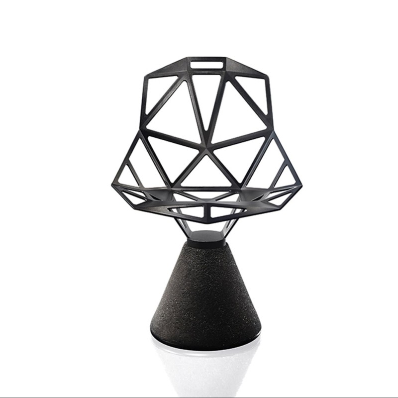 Chair_One Concrete base black