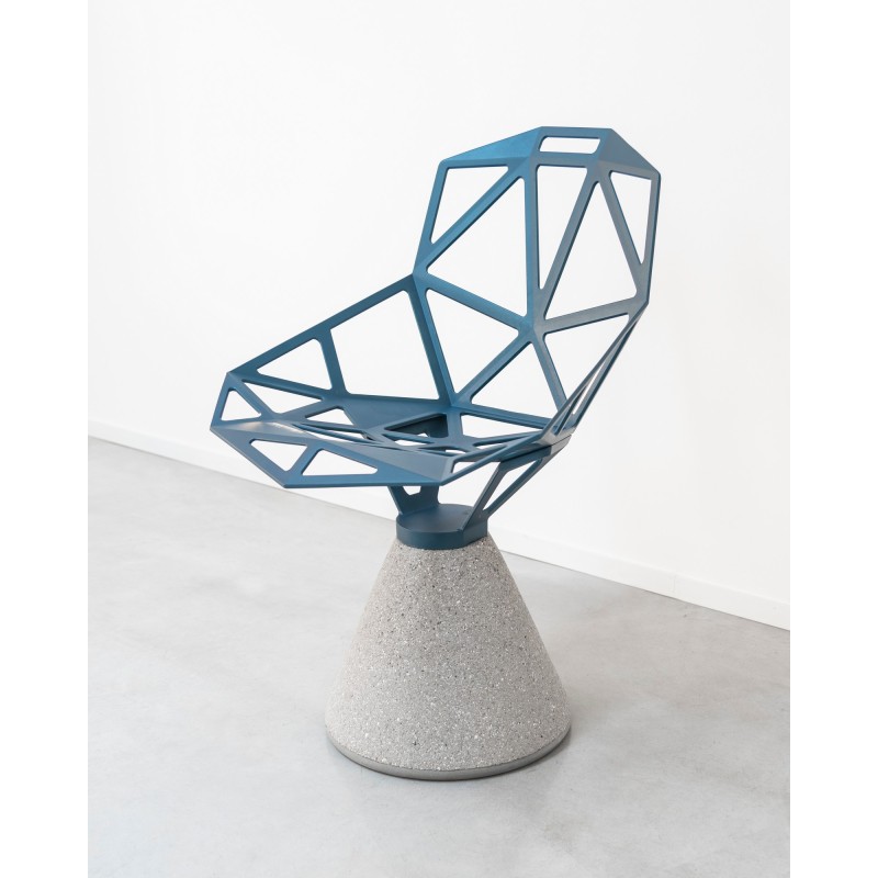 Chair_One Concrete base blue