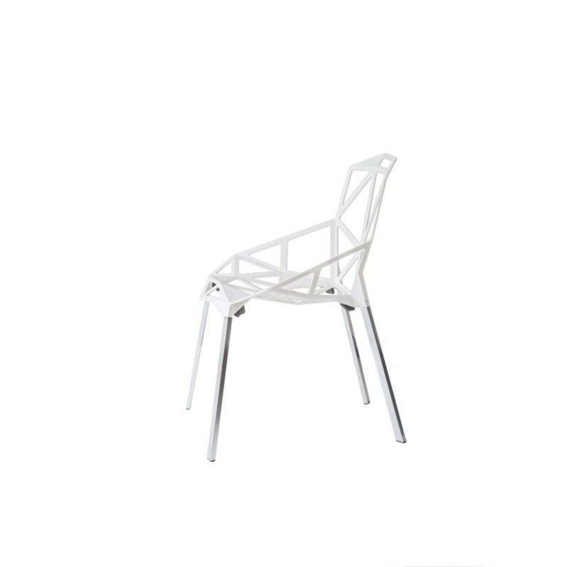 Chair_One white / legs natural aluminium