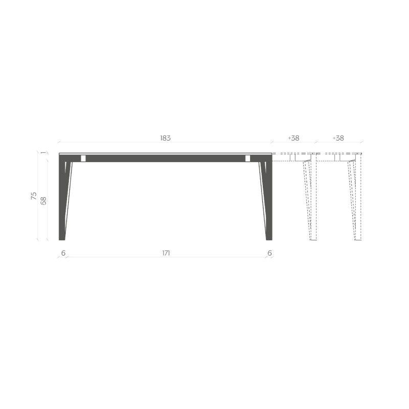 Розсувний стіл DECAPO EXTENSIBLE 183-259 cm slide 1