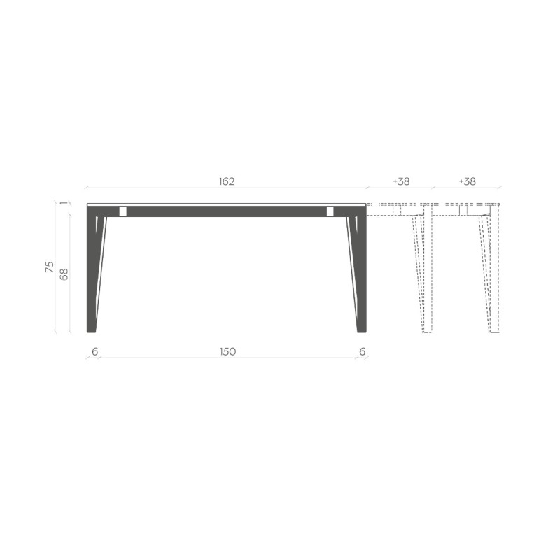 Розсувний стіл DECAPO EXTENSIBLE 162-238 cm slide 1