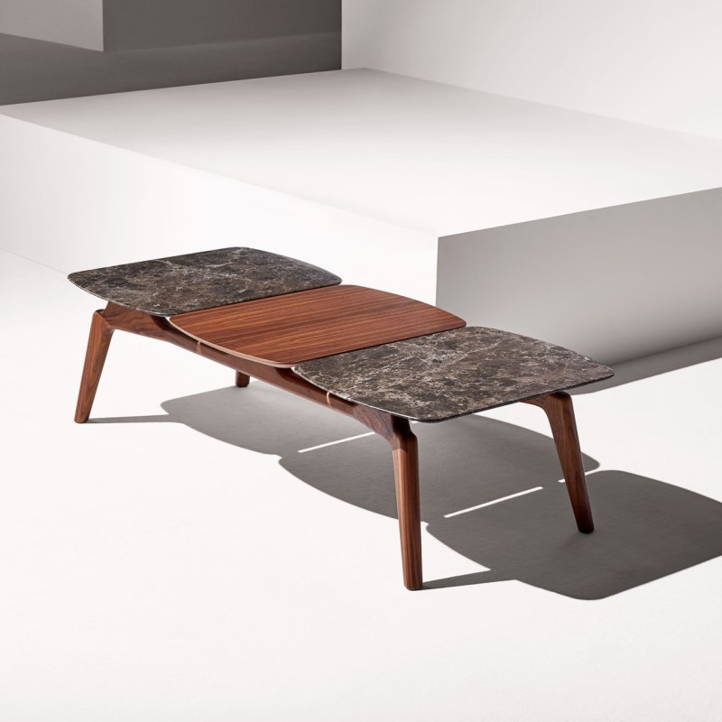 Mixta Trio Coffee Table L 1Walnut/2Marble