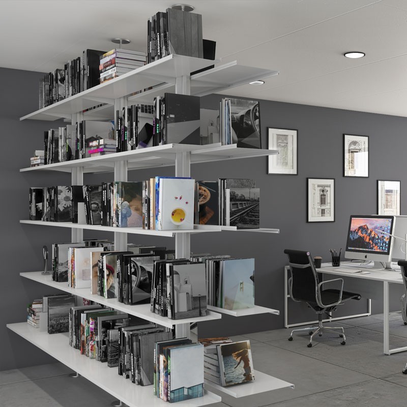 Double-sided office bookcase