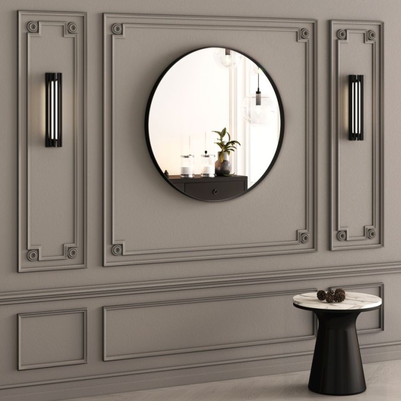 Кругле дзеркало в металевій рамі StudioGlass ARK ROYAL Iron Mirror