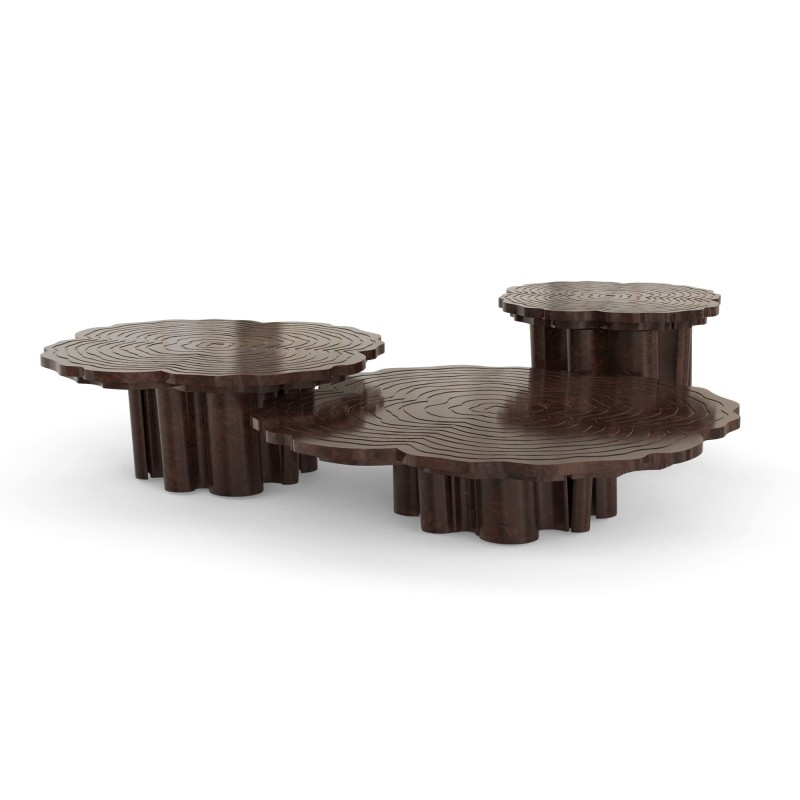 FORTUNA WALNUT ROOT SET OF 3 CENTER