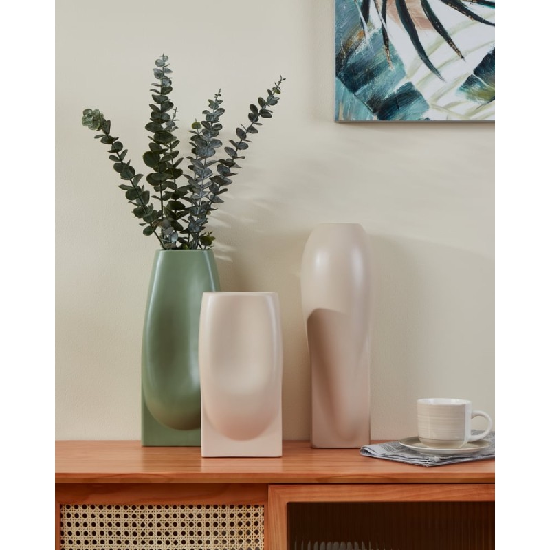KERAMIKVASE BEIGE SHIMA slide 1