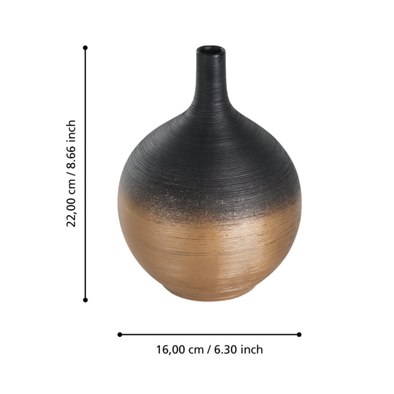KERAMIKVASE H-220 SW/GOLD SARYKSU slide 2