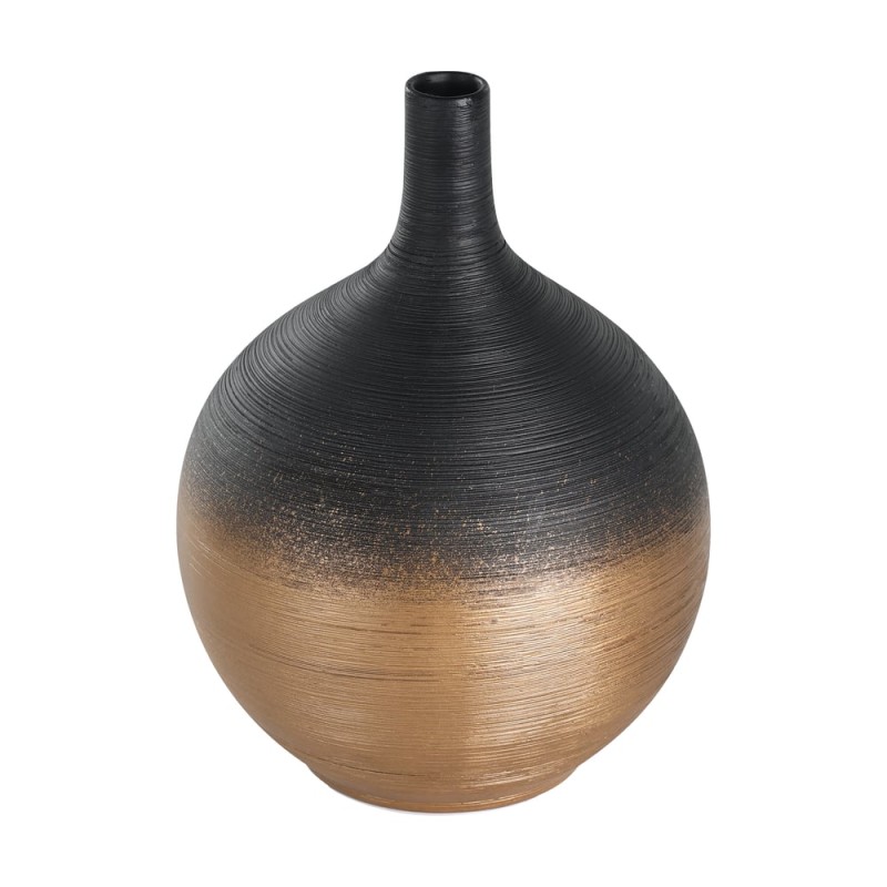 KERAMIKVASE H-220 SW/GOLD SARYKSU
