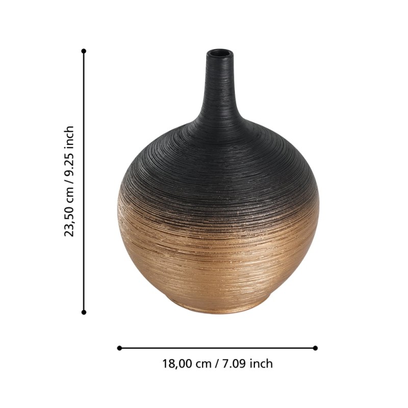 KERAMIKVASE H-235 SW/GOLD SARYKSU slide 2