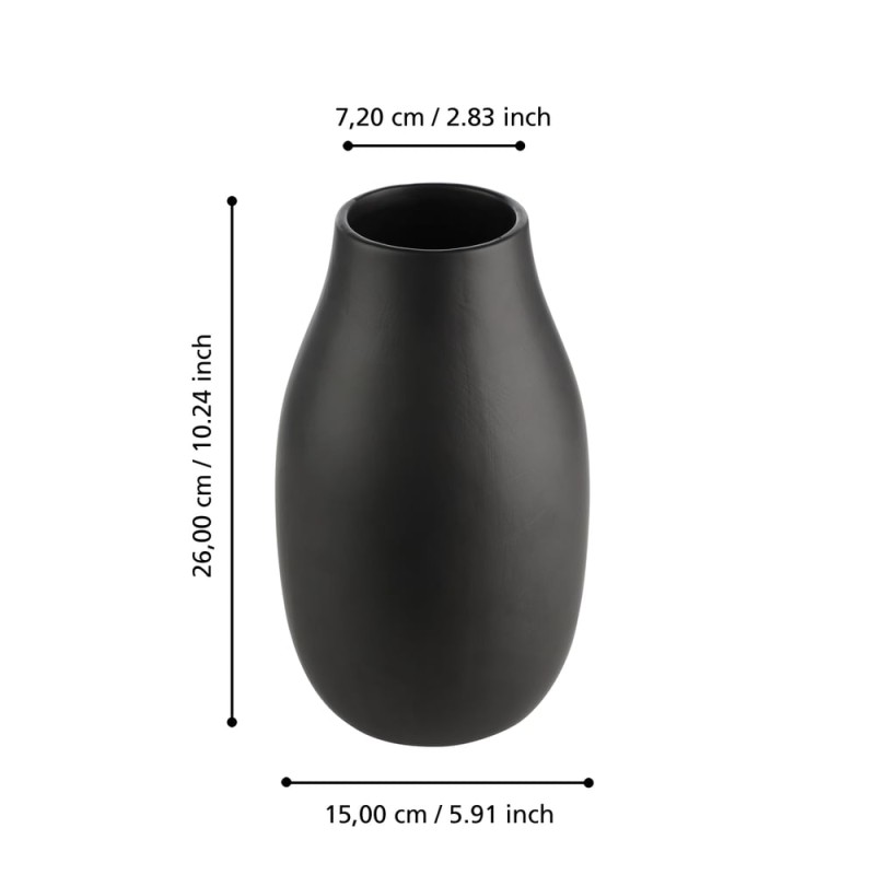 KERAMIKVASE SCHWARZ BUGALLON slide 2