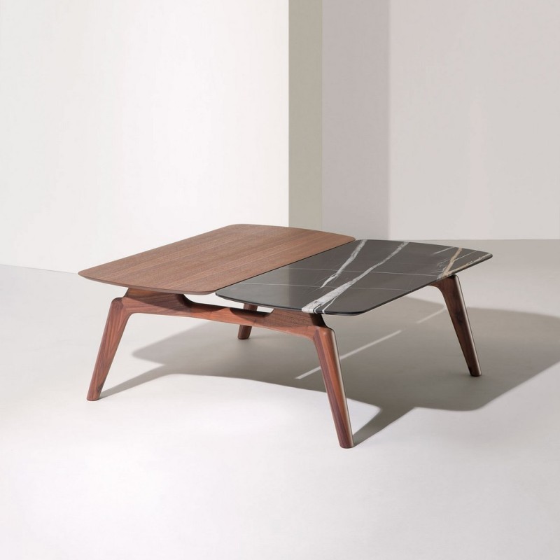 Mixta Duo Coffee Table S Walnut/Marble