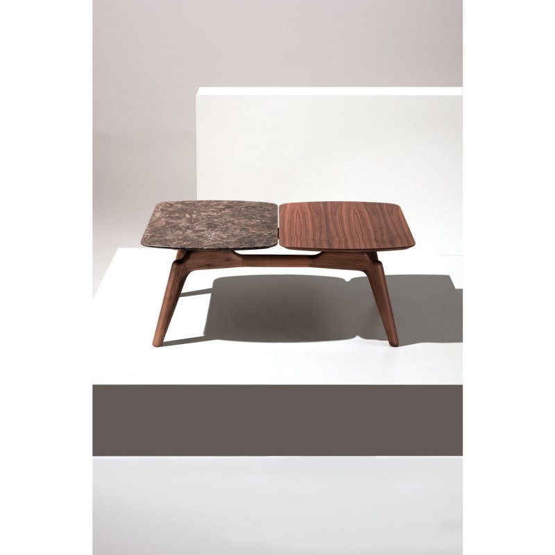 Mixta Duo Coffee Table S Walnut/Marble