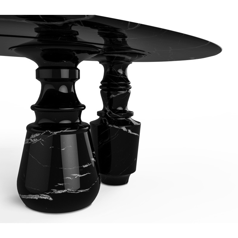 PIETRA OVAL NERO MARQUINA DINING TABLE slide 2