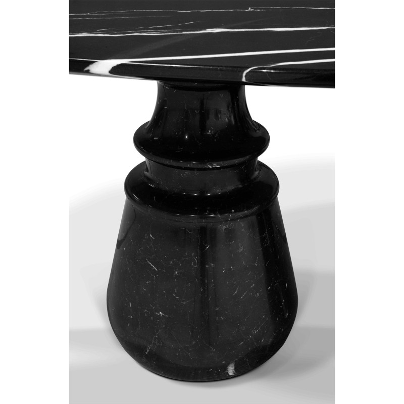 PIETRA OVAL XL NERO MARQUINA DINING TABLE slide 2