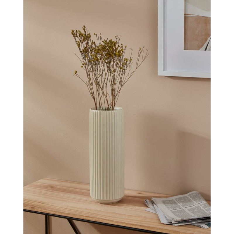 KERAMIKVASE H-GRAU MITANE