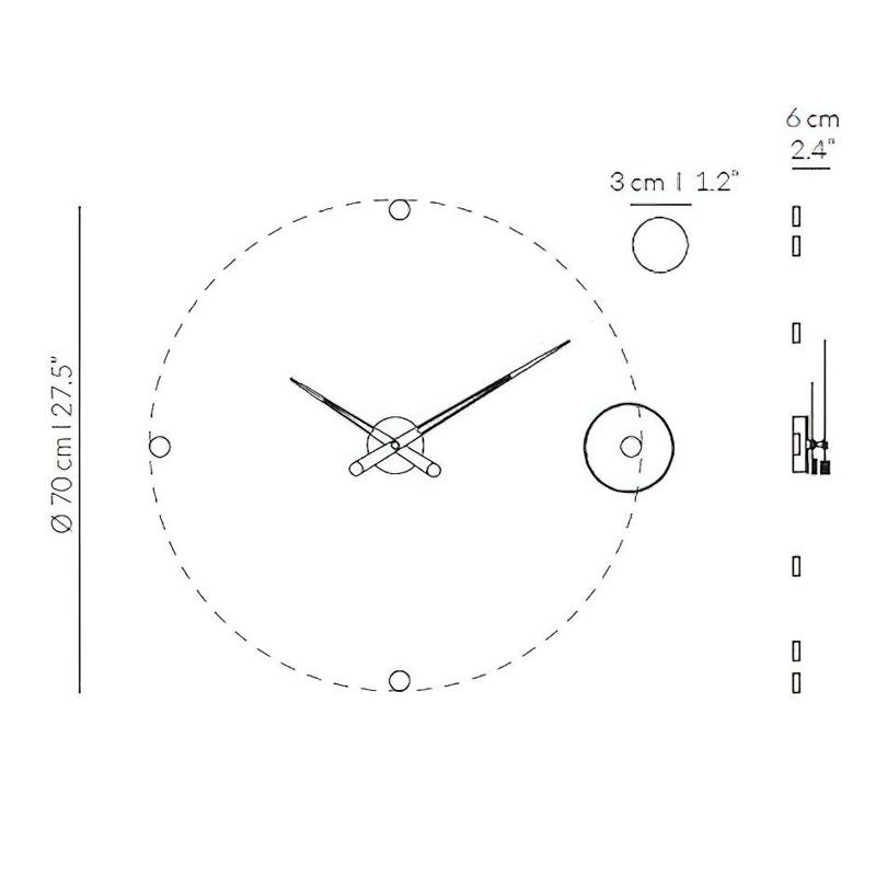 Настінний годинник Rodon 4 T, Graphite slide 2