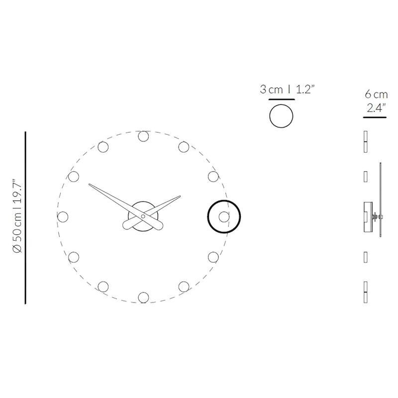 Настінний годинник RODON MINI L red slide 3