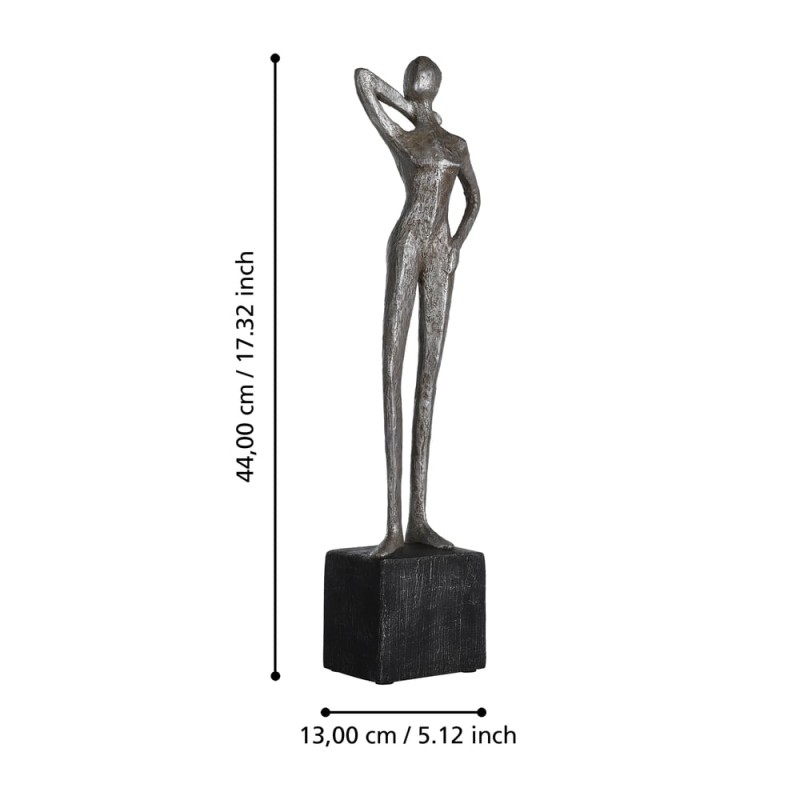 STATUE H-440 SILBER-ANTIK/SW SIOCON slide 2