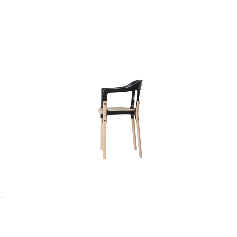 Steelwood Black / Seat and Legs Beech natural slide 3