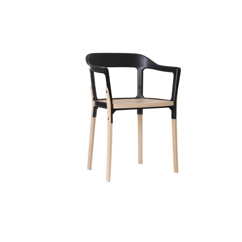 Steelwood Black / Seat and Legs Beech natural