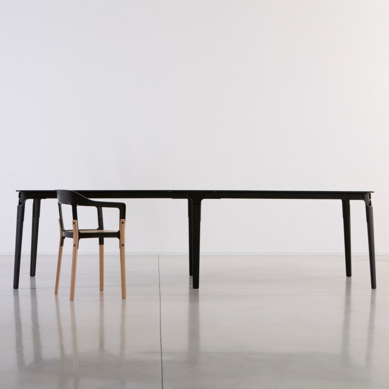 Steelwood Table system, basic module 280x90 cm