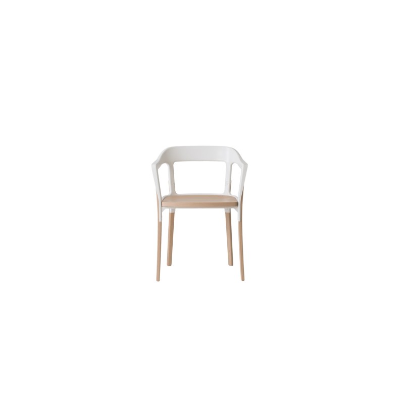 Steelwood White / Seat and Legs Beech natural slide 2