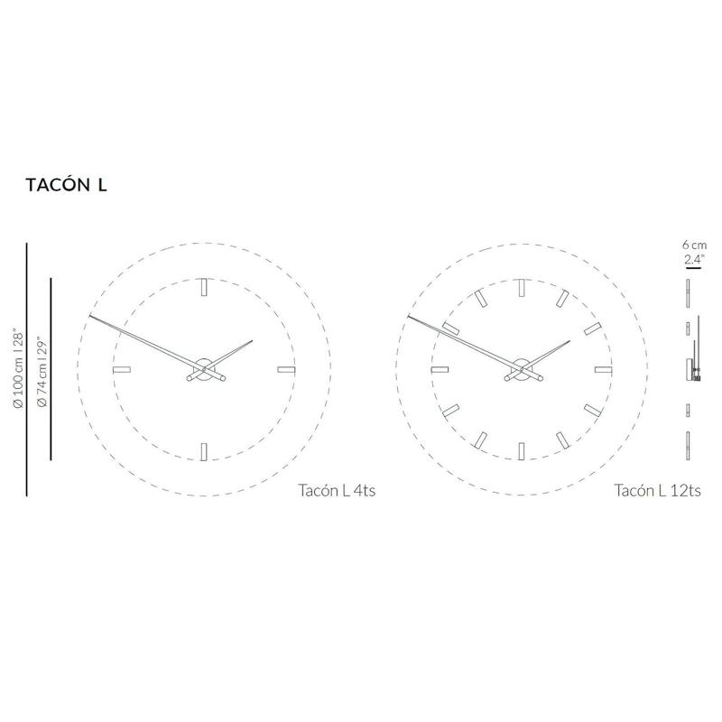 Настінний годинник Tacon 12L Red slide 1