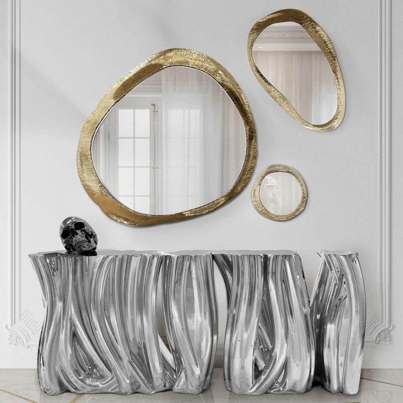 MONOCHROME SILVER SIDEBOARD