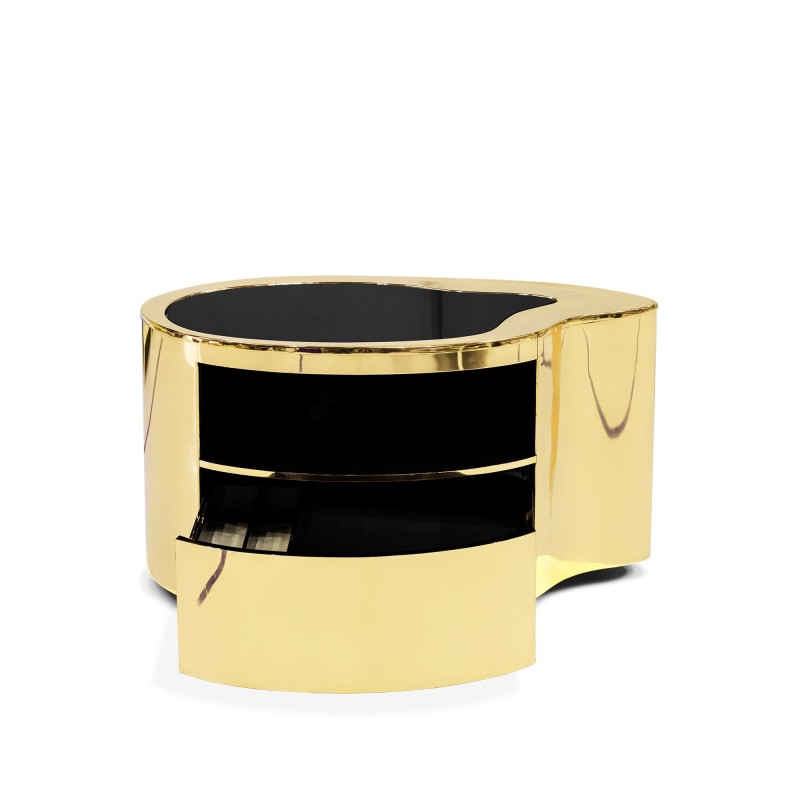 WAVE GOLD NIGHTSTAND slide 1