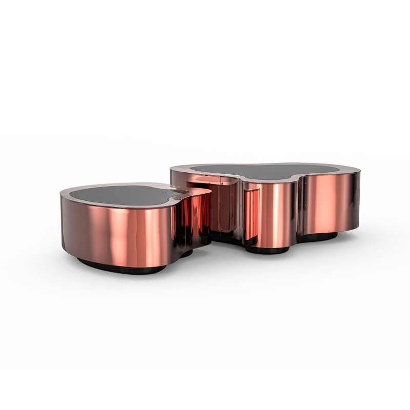 WAVE POLISHED COPPER CENTER TABLE