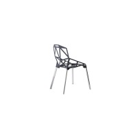 Chair_One grey anthracite / legs natural aluminium slide 3