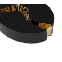 LAPIAZ OVAL BLACK CENTER TABLE slide 2