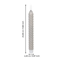 LED-KERZE H-250 Ø22 GRAU 2STK ANDRAFIAB slide 3