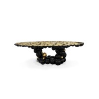 NEWTON BLACK AND GOLD DINING TABLE slide 2