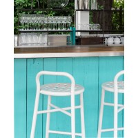 Pipe High bar stool for outdoor use slide 1