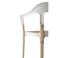 Steelwood White / Seat and Legs Beech natural slide 4